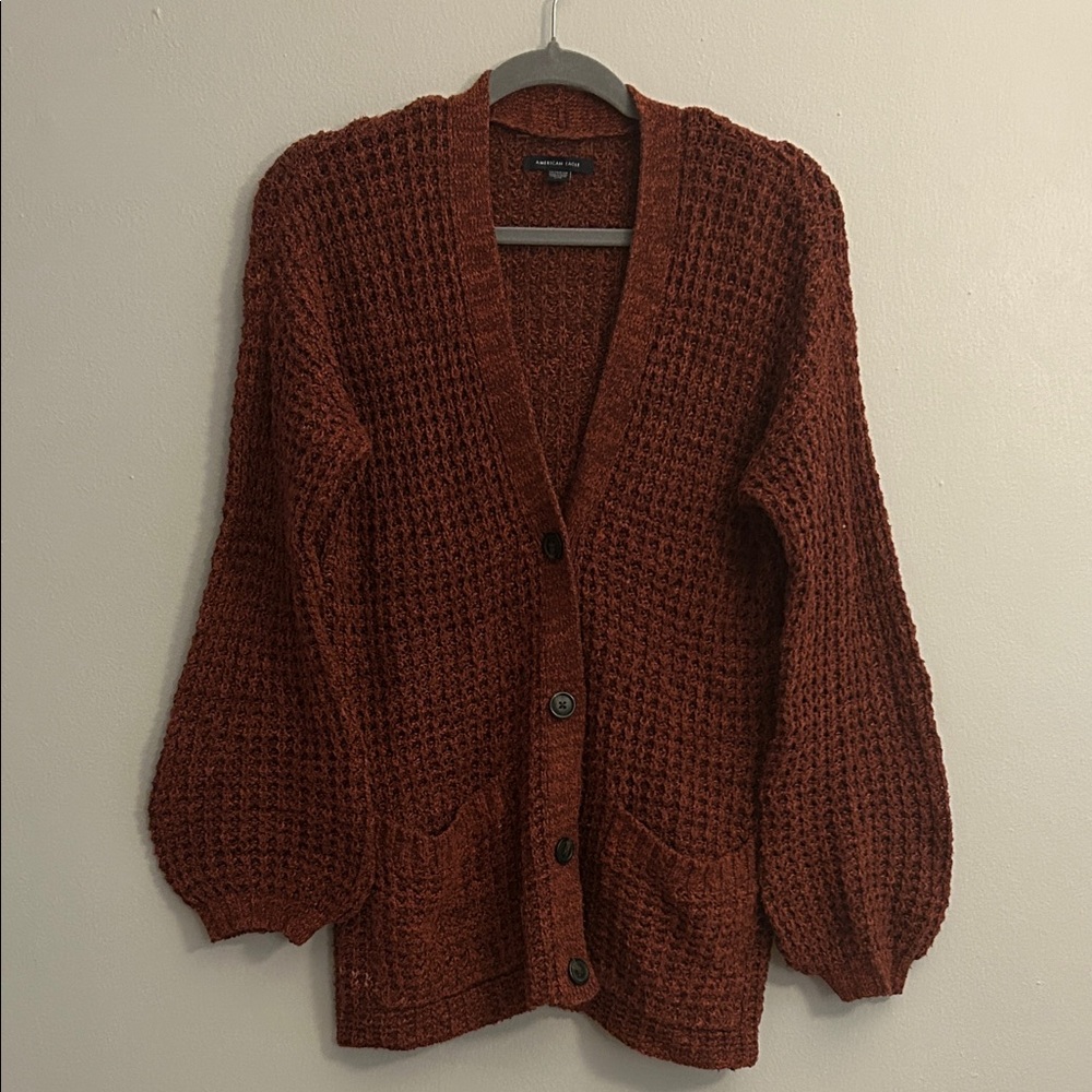 American Eagle ~ Cozy Rust Cardigan Sweater